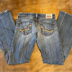 Big Star Vintage Sweet Low Boot Women's Blue Jeans Size 27 R (Measures 30x31).